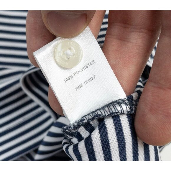 Johnnie-O Houston Astros Polo Shirt Men Medium Striped Prep-Formance Navy Stripe - Picture 6 of 13